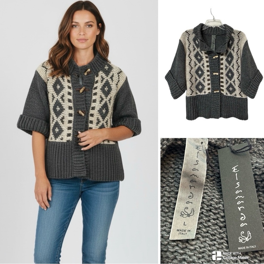Anthropologie NWT Elsamanda alpaca and virgin wool cardigan